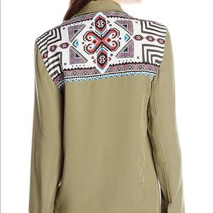 Minkpink Army Green Printed Back Button-down S